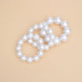 Bracelets Jumbo White Pearl Stretch Set for Women