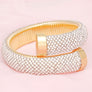 Cuff Gold Rhinestone Crusted Wrap Bracelet
