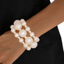 3 Pcs Cream Pearl Classic Coordinated Bracelet Set