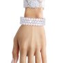 Memory Wire Silver Rhinestone Wrap Bracelet Women