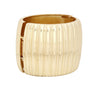 Cuff Gold Sculptural Ribbed Wide Hinge Bracelet