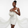 Barrel Bag Luminous Cream Pearl Woven Handbag