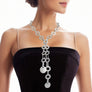 Chain Necklace Silver Long Y Necklace for Women