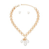 Gold Mademoiselle Pearl Charm Necklace