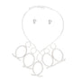 Necklace Silver Looped Cable Collar for Women