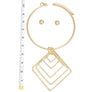 Necklace Gold Concentric Diamond Dangle Pendant