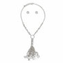 Pendant Silver Chain Charm Tassel Necklace Women