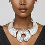 Bib Silver Warrior Chic Armor Horseshoe Necklace