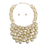 Bib Opulent Ball Bead Gold Chainmaille Necklace