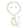 Pendant XL Gold Melted Metal Abstract Necklace