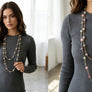 Convertible Stretch Pearlescent Bead Necklace