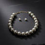 High Gloss Pearlescent Brown 24mm Bead Necklace