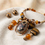 Tribal Leopard Resin Gold Wrap Choker Necklace