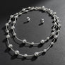 Convertible Stretch Silver Bead 60 inch Necklace
