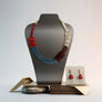 Tribal Asymmetrical Red and Wood Bead Necklace