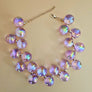 Necklace Purple Iridescent Bubble Ball Bead Set