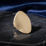 XL Matte Gold Irregular Oval Statement Ring