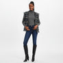 Silver Threaded Luxe Tweed Black Vest