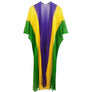 Kimono Lurex Stripe Purple Gold Green Fringe