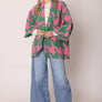 AKA Sorority Houndstooth Knit Pink Green Cardigan