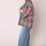 AKA Sorority Houndstooth Knit Pink Green Cardigan