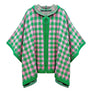 AKA Sorority Checkered Knit Pink and Green Cape