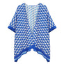 ZPB Sorority Kimono Blue White Block Print Women