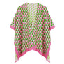 Kimono Pink Green Block Print AKA Women