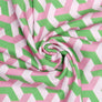 Kimono Pink Green Block Print AKA Women