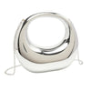 Handbag Silver Mirror Crescent Moon Evening Bag