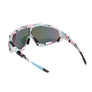 Sunglasses Pink Graphic Print Mirror Sport Eyewear