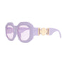 Sunglasses Purple Oversized Geo Luxe Eyewear