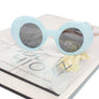 Sunglasses Blue Round Retro Eyewear for Women