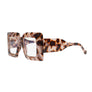 BLB Glasses Square Pink Tort Wide Edge Eyewear