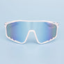 Sunglasses White Splatter Mirror Sport Eyewear
