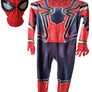 Spider Man Youth Deluxe Zentai Halloween Costume Stretch Spandex Wrist Red Black Eye Mask - DJ Comics