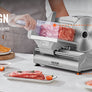 VEVOR Meat Slicer 180W Electric Deli Food Slicer SUS420 Stainless Steel Blade and Blade Guard Adjustable Thickness for Home Use