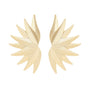 Studs Large Gold Fanned Tropical Leaves Earrings