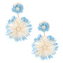 Dangle Blue Wildflower Large Earrings for Women