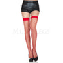 Women's Sexy Fashion Halloween Stylish Diamond Net Thigh Highs One Size Red