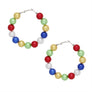 OES Sorority Multicolor 60mm Pearl Hoop Earrings