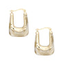 Hoops Marbled Ivory U Shaped Earrings for Women