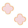Studs Gold Pink Quatrefoil Clover Earrings Women