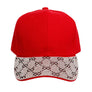 Hat Red Monogram Bling Baseball Cap for Women