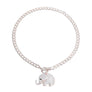 Silver Rhinestone Elephant Toggle
