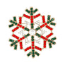 Brooch Radiating Snowflake Red Green Pin for Women