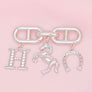 Brooch Silver Iconic H Equestrian Parisian Pin