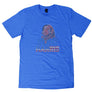 Shirt XL Blue HARRIS Face Bling Tee for Women
