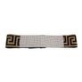 Wide Belt Black Gold Greek Key Stretch Women