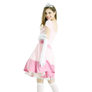 Princess Peach Deluxe Dance Dress Cosplay Costume for Women - Official Look with Gloves & Crown for Parties, Halloween, & Cosplay